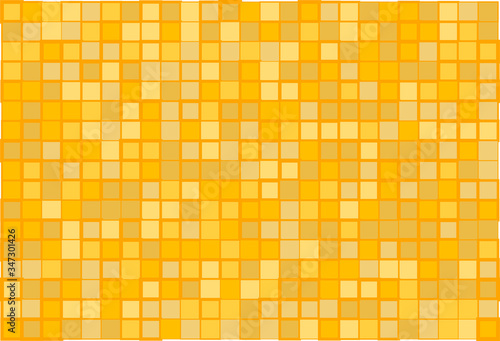 Artistic modern vector background from yellow color shades random mosaic pattern with variable width of orange borders, useful for art, backgrounds, wallpapers and wrapping papers, etc