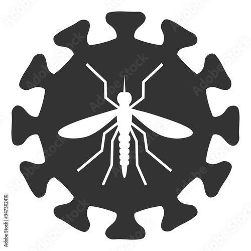 Vector zika virus flat icon. Vector pictogram style is a flat symbol zika virus icon on a white background.