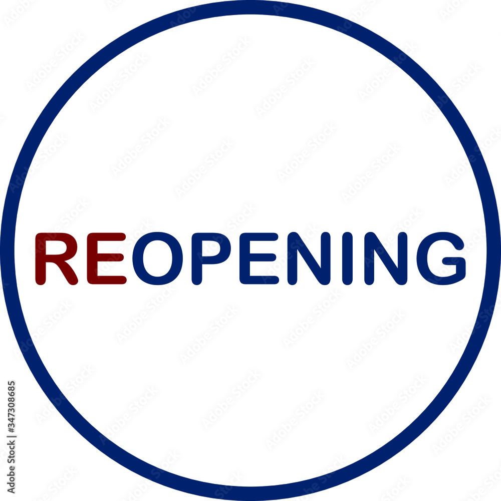 Reopening, Covid safe sticker sign for post covid-19 coronavirus pandemic vector illustration Reopening, Covid safe sticker sign for post covid-19 coronavirus pandemic vector illustration