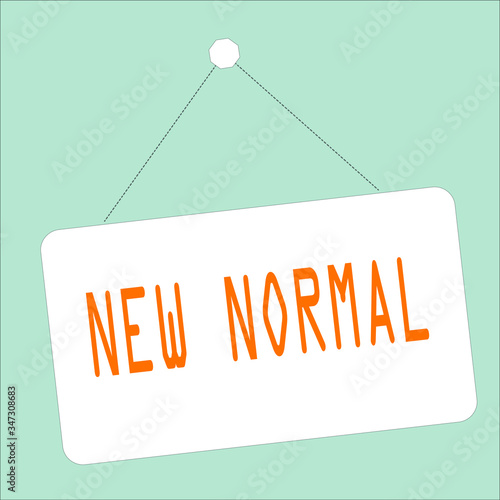 NEW NORMAL sign,disruptive innovation way of post covid-19 coronavirus pandemic concept