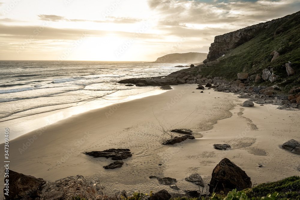 Robberg Beach is one of the best in beaches in Garden Route, situated in Robberg Nature Reserve, Plettenberg Bay, South Africa