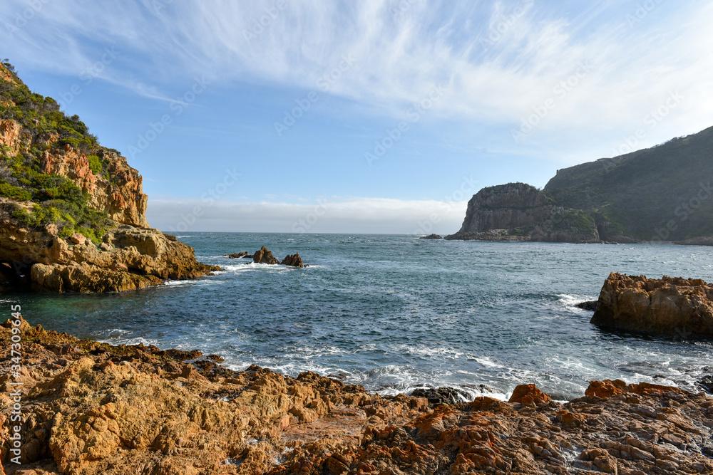 Knysna Heads is one of the top tourist attractions located on the Garden Route, South Africa 