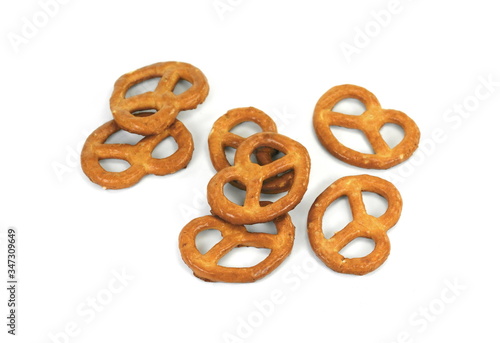 pretzels on a white background.