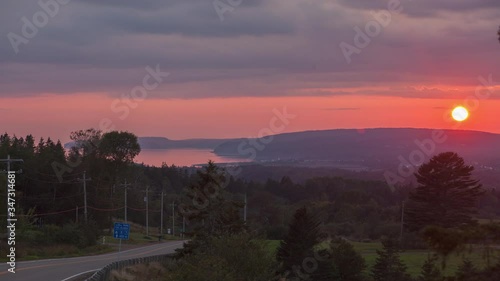 Sunset from Portapique, Nova Scotia (time-lapse)