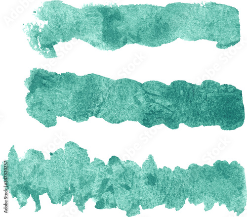 Abstract mint green watercolor hand paint texture, isolated on white background, watercolor textured backdrop, watercolor drop, traced, vector eps 10