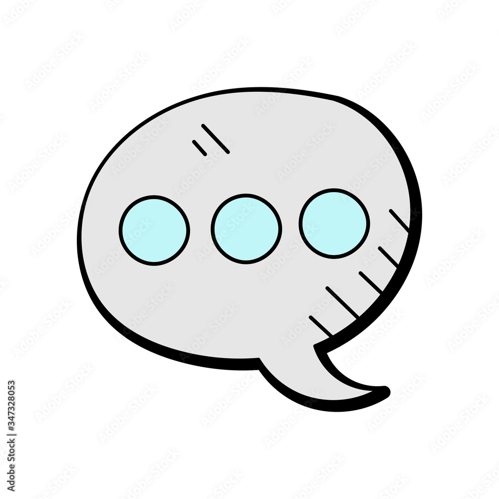 chat bubble hand drawn vector design. multimedia icon chat bubble hand drawn vector design. multimedia icon