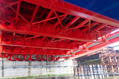 Pictures under the red bridge