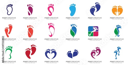 set of Foot logo design