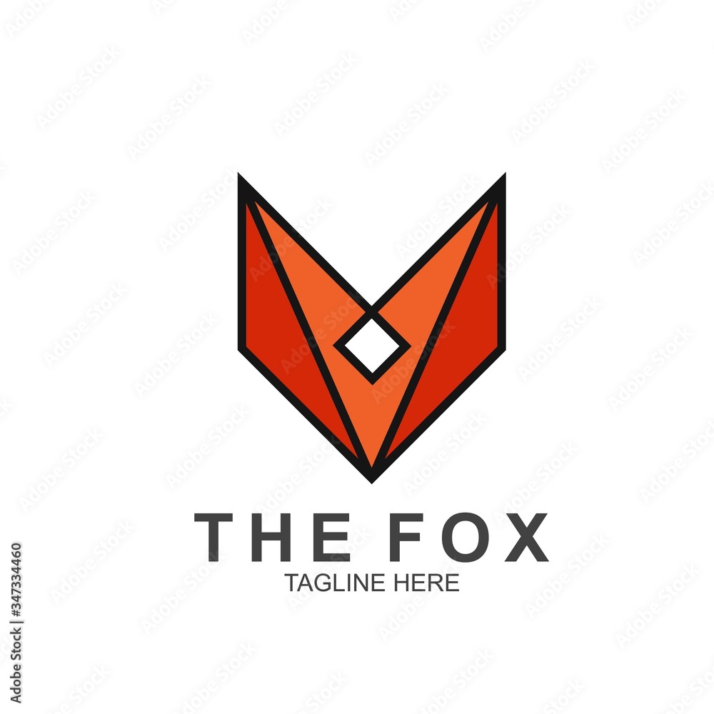 Fox logo with modern concept. Vector icon fox design Fox logo with modern concept. Vector icon fox design