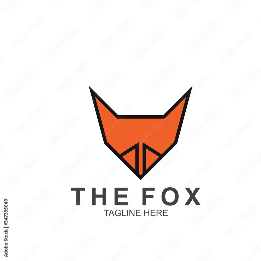 Fox logo with modern concept. Vector icon fox design Fox logo with modern concept. Vector icon fox design