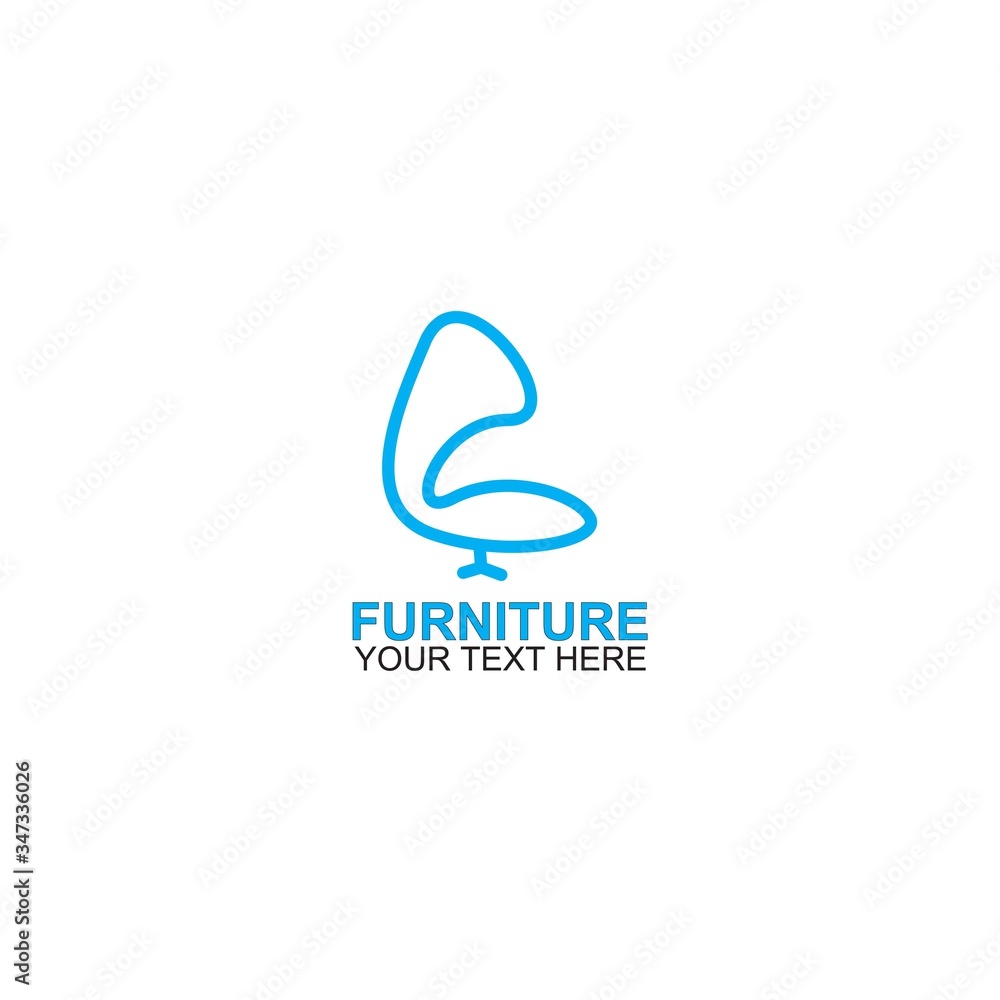 Modern Furniture Vector Logo template Modern Furniture Vector Logo template