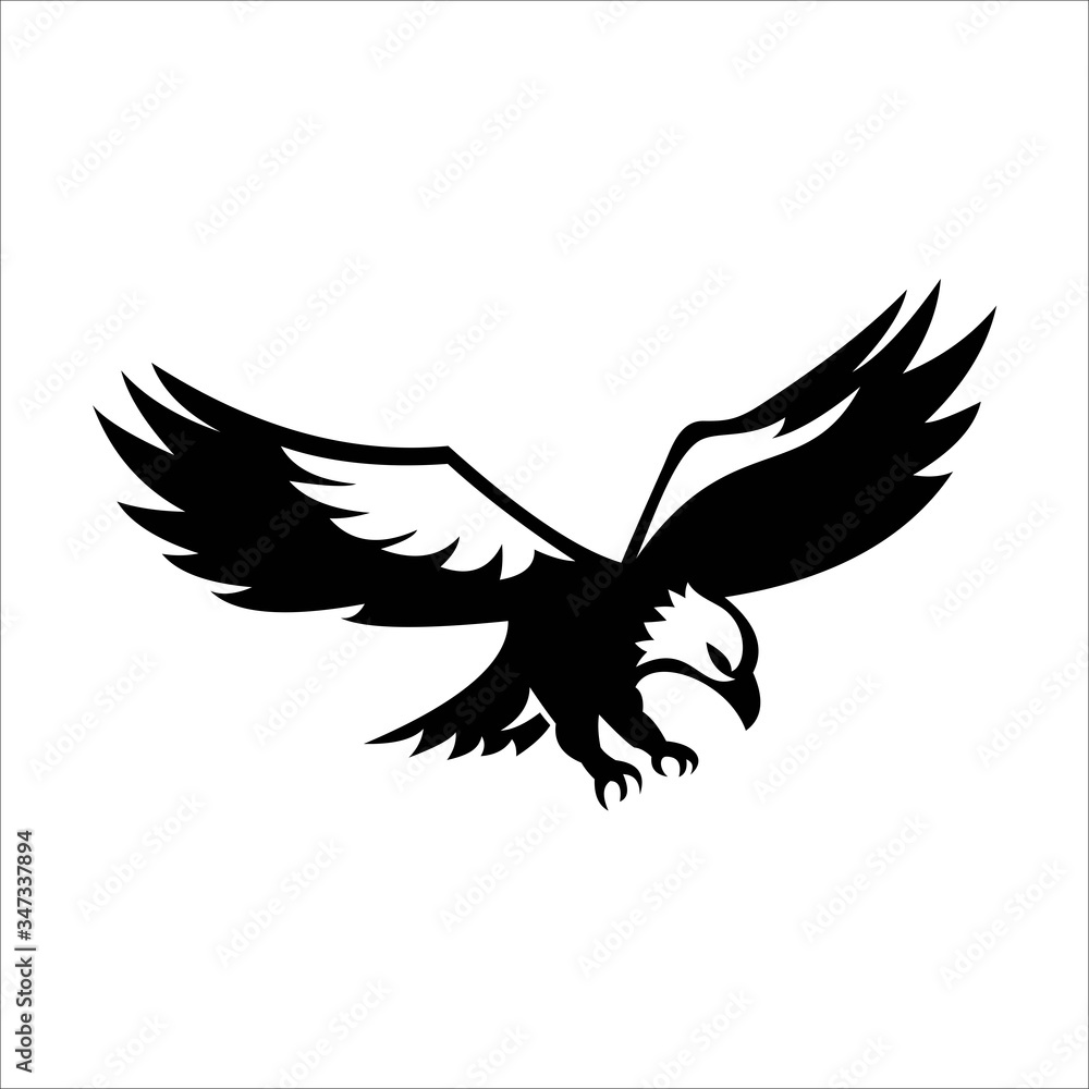 eagle flying logo designs template
