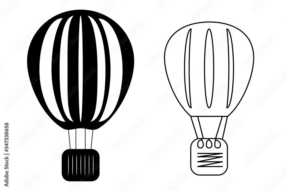 Obraz premium line icon of Hot air balloon
