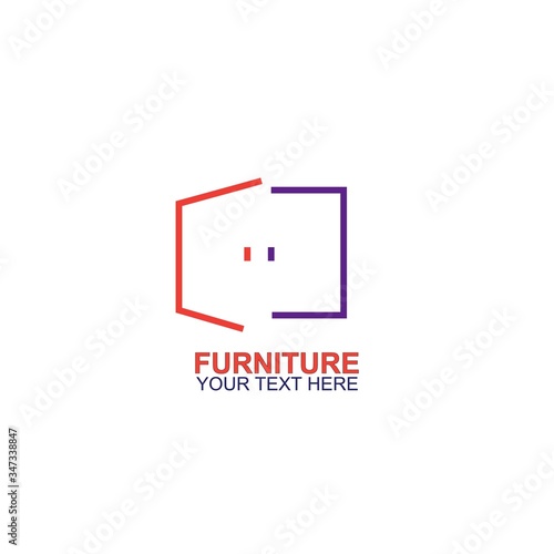 Modern Furniture Vector Logo template