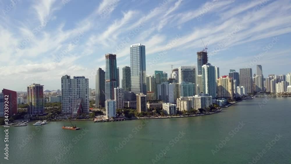 Downtown Skyline of Miami Florida Aerial View Downtown Skyline of Miami Florida Aerial View