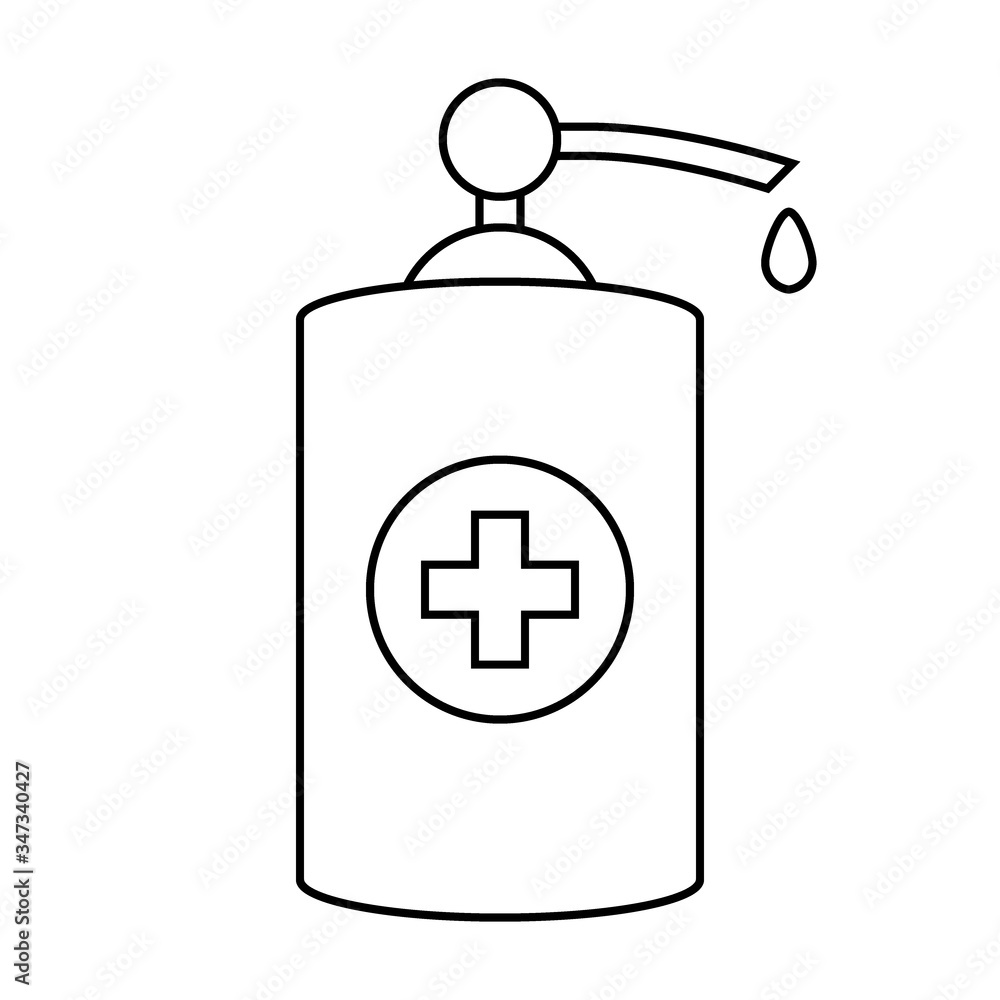 Obraz premium Sanitizer icon on white.