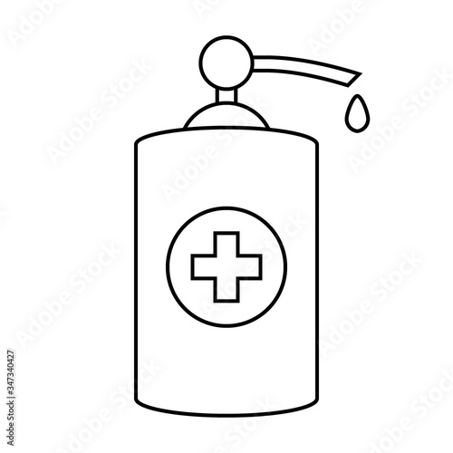 Sanitizer icon on white.