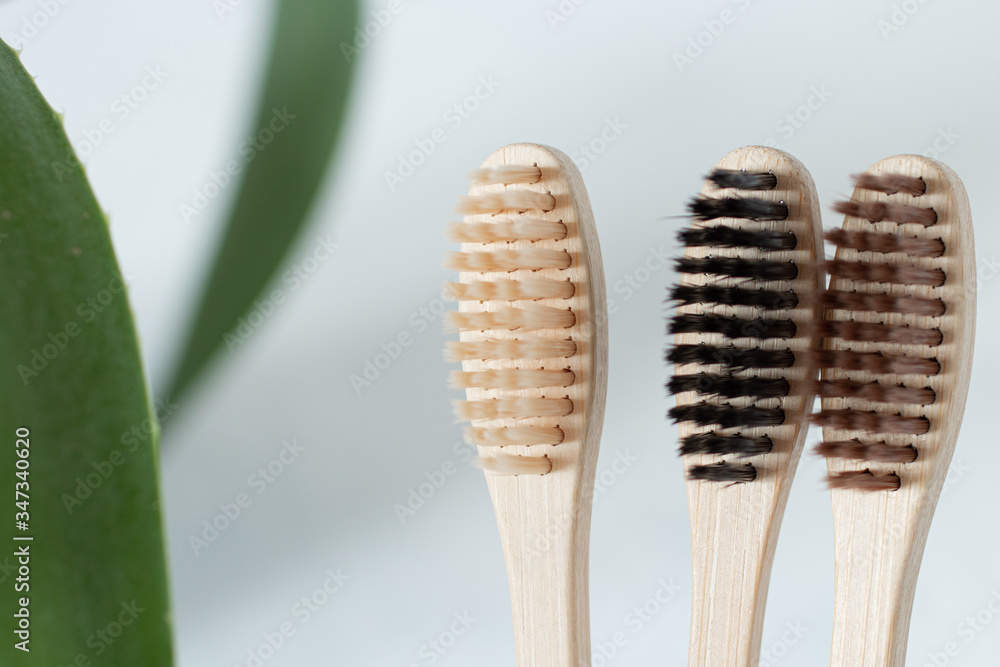 wooden toothbrush in a glass wooden toothbrush in a glass