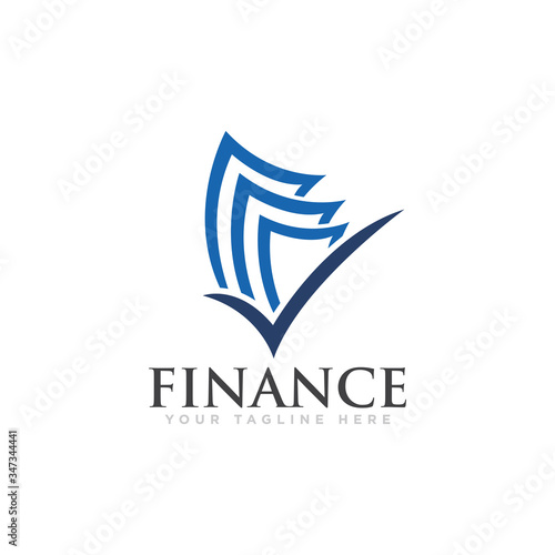 Finance Logo Design Vector Illustration