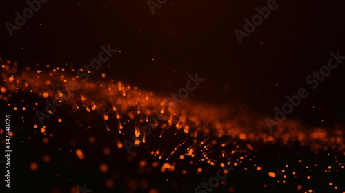 blurred particle motion background shining shimmer and glitter particles stars sparks bokeh movementAbstract Digital wave background dark red 3d rendering animation photo