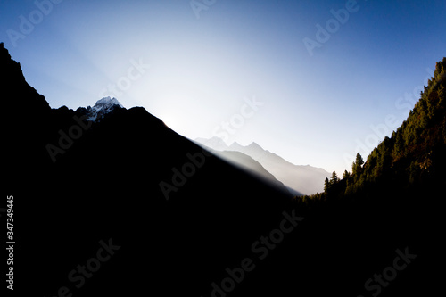 Amanecer en el valle del Khumbu, 