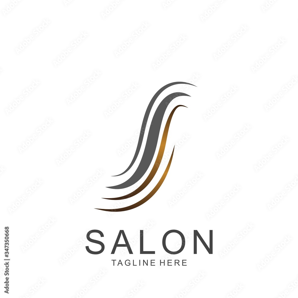 Obraz premium Modern Hair Salon Logo Design