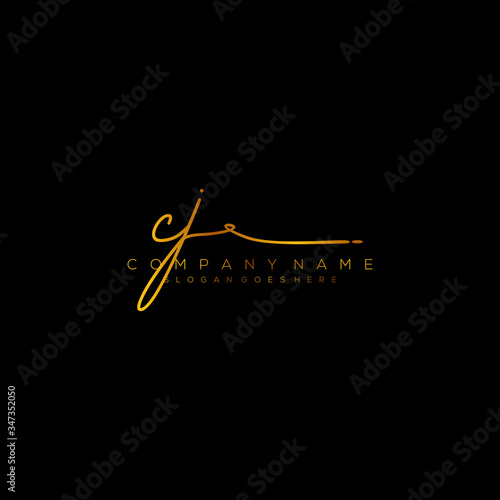 Letter CJ Signature Logo Template Vector photo