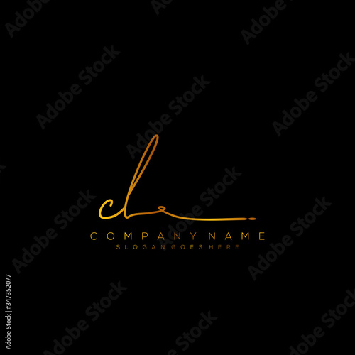 Letter CL Signature Logo Template Vector