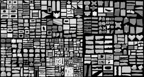 Wallpaper Mural Collection of ripped torn paper isolated on black background Torontodigital.ca