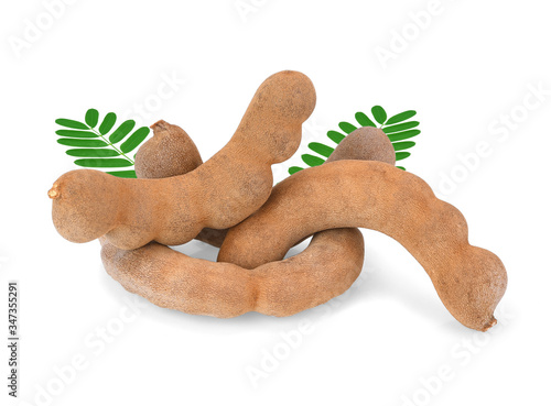 Tableau sur toile Tamarind isolated on a white background