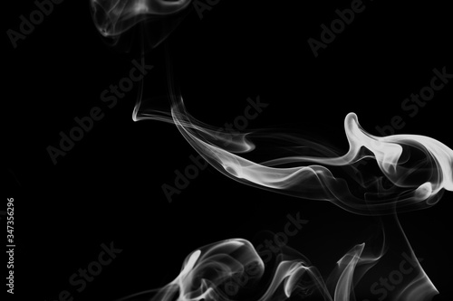 Smoke abstract in black and white