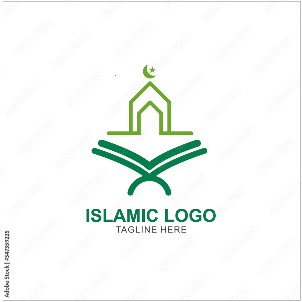 Islamic Logo Design Template. Mosque Icon Design Template Islamic Logo Design Template. Mosque Icon Design Template