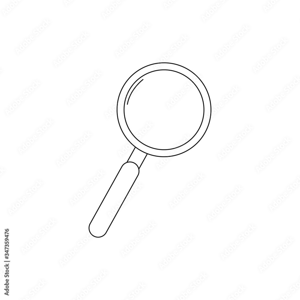 magnifying glass on white background magnifying glass on white background