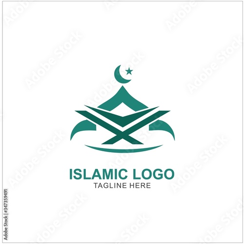 Islamic Logo Design Template. Mosque Icon Design Template