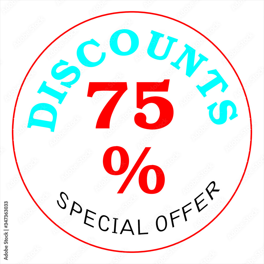 Super Sale poster, banner. Big sale, clearance. 75% off. Vecto Super Sale poster, banner. Big sale, clearance. 75% off. Vecto