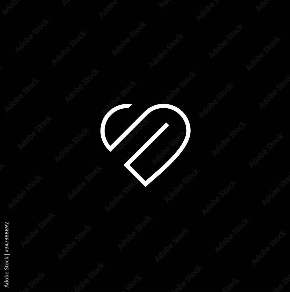 S love Logo design Vector Images With Black Background , logo letter S shape  love line vector, letter s love icon logo design Stock Vector | Adobe Stock