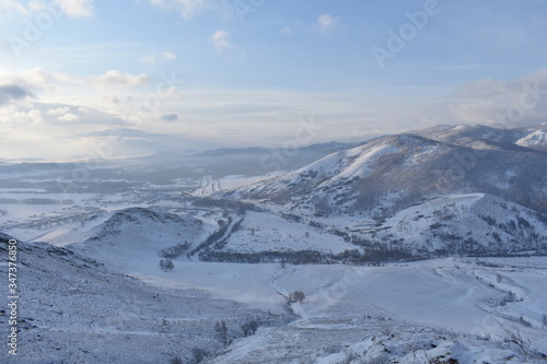 Winter mountain landscape © Алексей Первухин