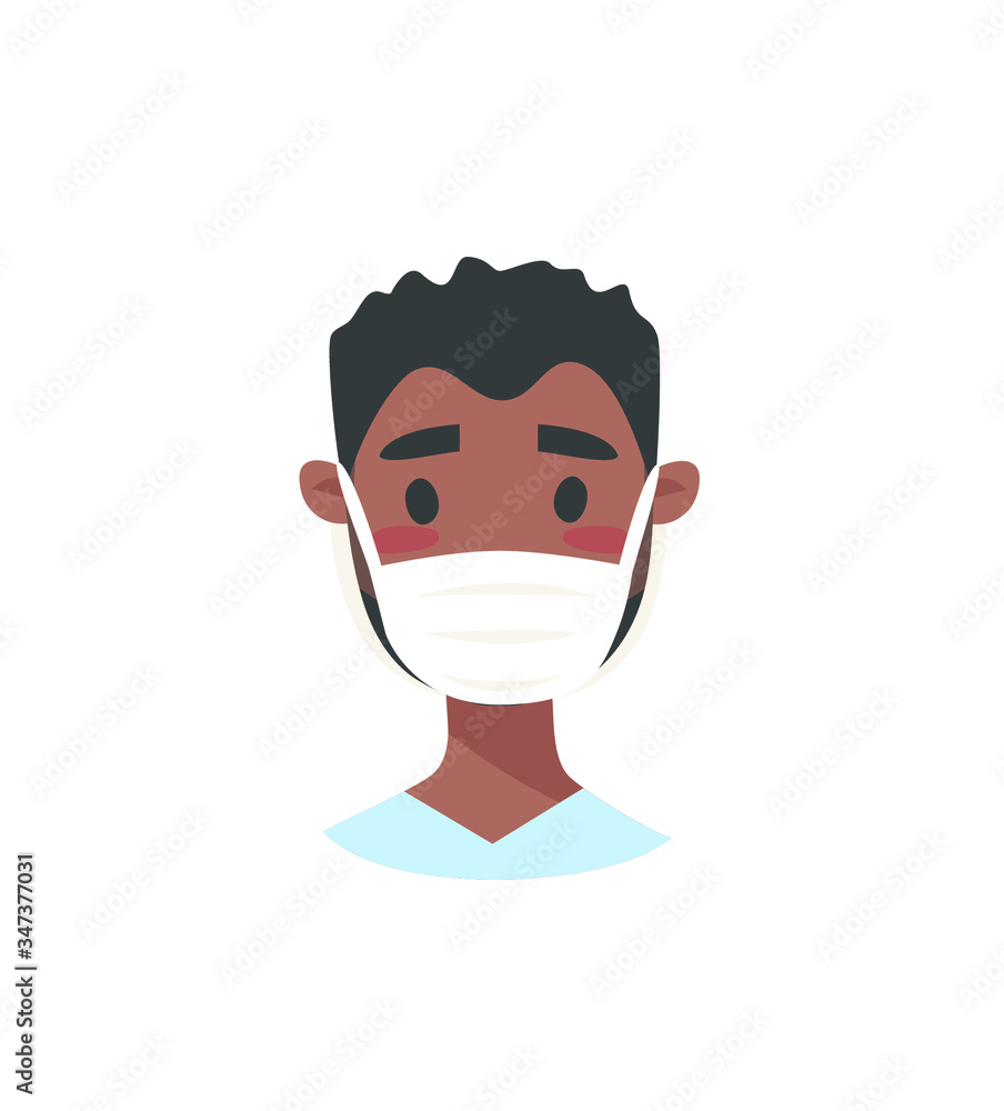 Set of male and female characters. Cartoon style masked people icons. Isolated guys avatars. Flat illustration protected men and women faces. Hand drawn vector drawing safe girls and boys portraits Set of male and female characters. Cartoon style masked people icons. Isolated guys avatars. Flat illustration protected men and women faces. Hand drawn vector drawing safe girls and boys portraits