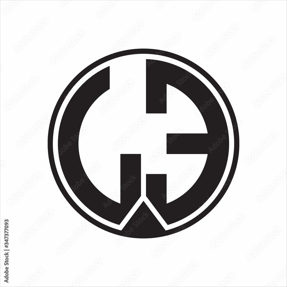 LE Logo monogram circle with piece ribbon style on white background LE Logo monogram circle with piece ribbon style on white background