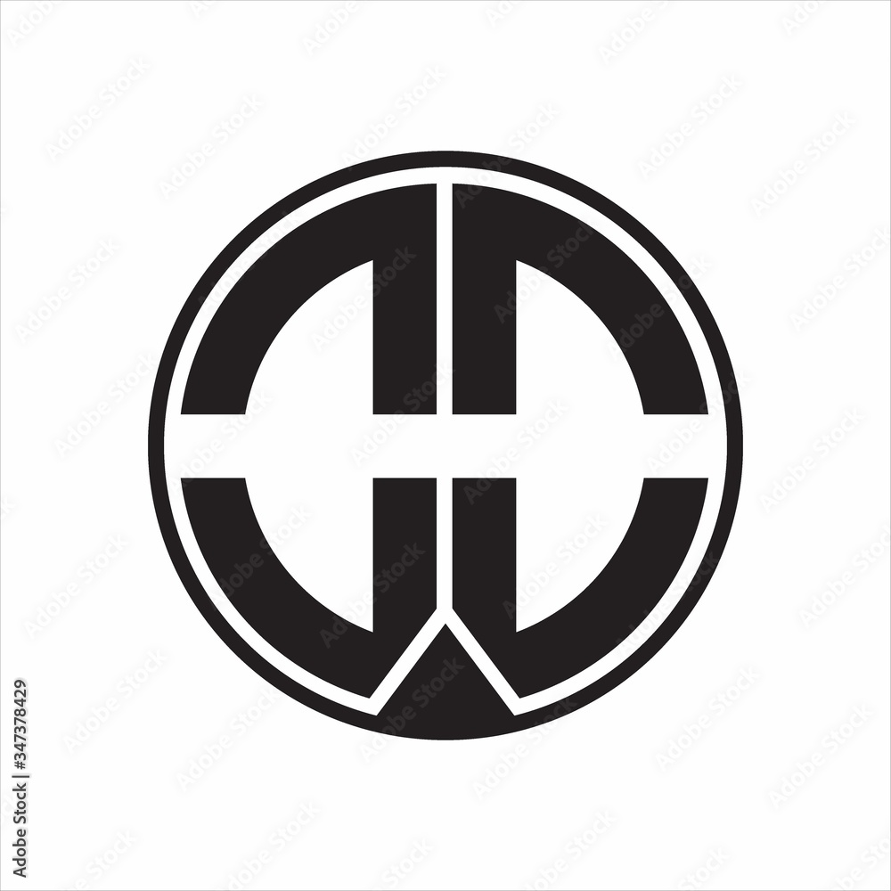 OD Logo monogram circle with piece ribbon style on white background OD Logo monogram circle with piece ribbon style on white background