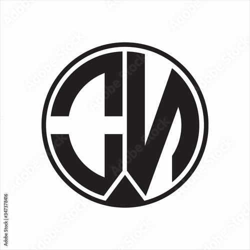 Free Download ON Logo monogram circle with piece ribbon style on white background - GFXLoad