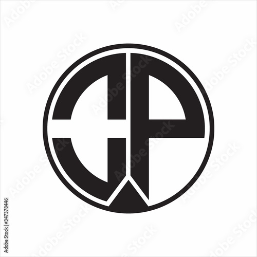 Free Download OP Logo monogram circle with piece ribbon style on white background - GFXLoad