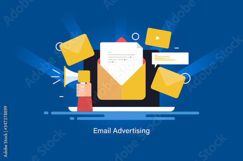 Email advertising, audience outreach via email marketing campaign, newsletter promotion, content for subscribers, business strategy, network communication & internet marketing.