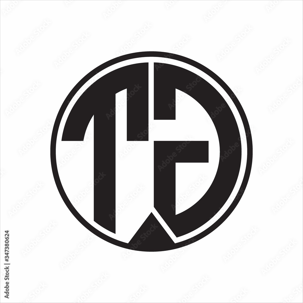 TG Logo monogram circle with piece ribbon style on white background TG Logo monogram circle with piece ribbon style on white background