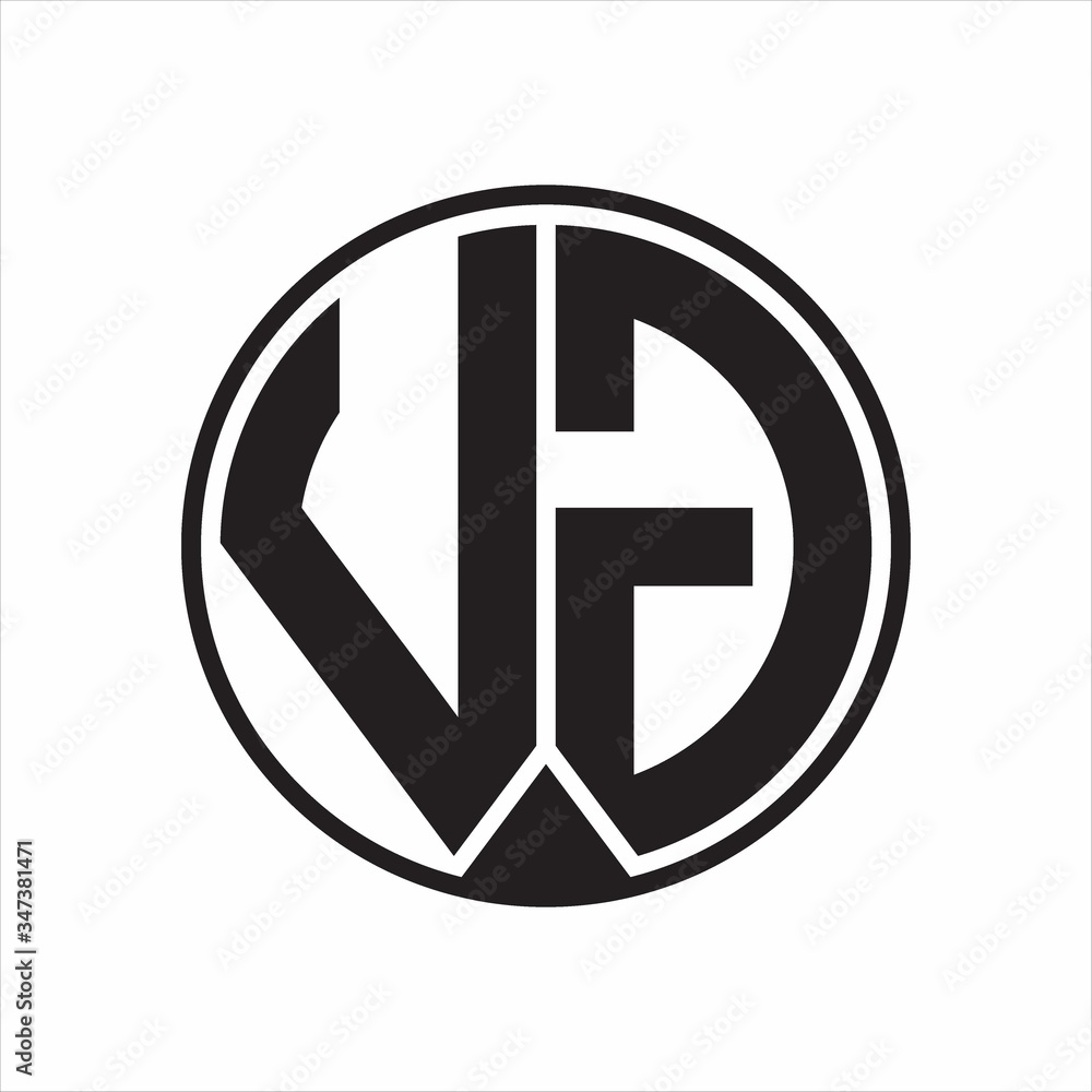 VG Logo monogram circle with piece ribbon style on white background VG Logo monogram circle with piece ribbon style on white background