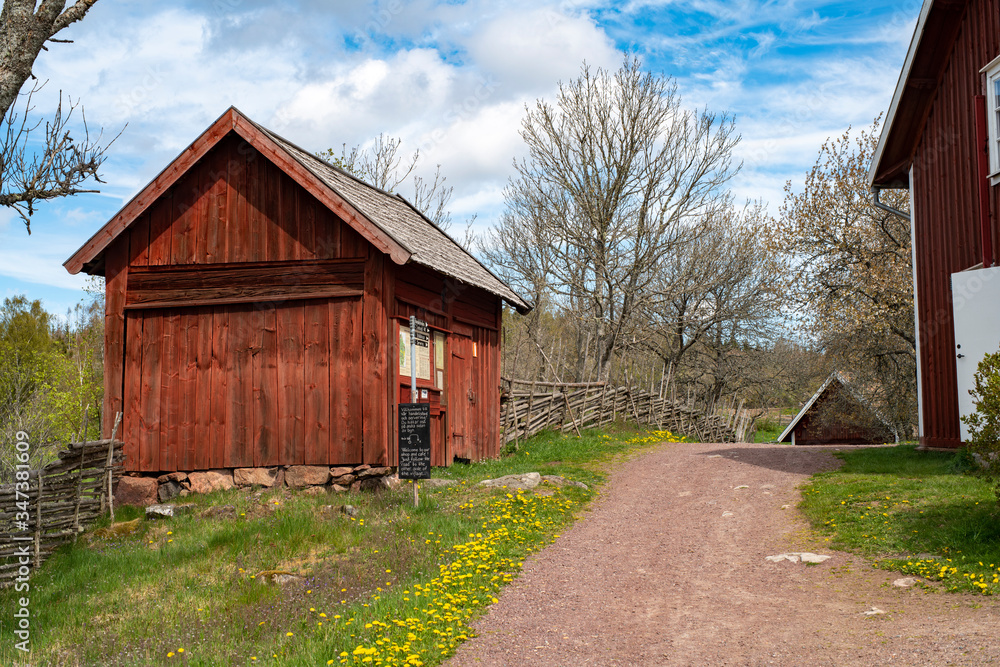 Asens By in Swedish idyllic Smaland. A Small Rural farmland village preserved as a Cultural nature Reserve. Asens By in Swedish idyllic Smaland. A Small Rural farmland village preserved as a Cultural nature Reserve.