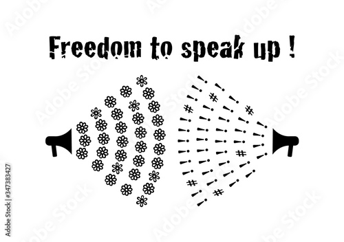 Tapety artystyczne Freedom to speak up!