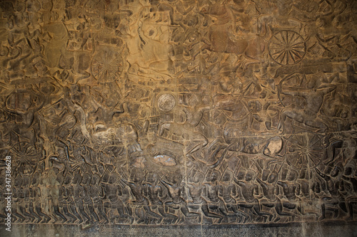 A fresco. Angkor-wat. Cambodia.