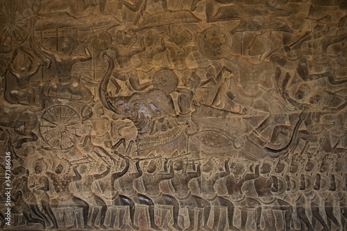 A fresco. Angkor-wat. Cambodia.
