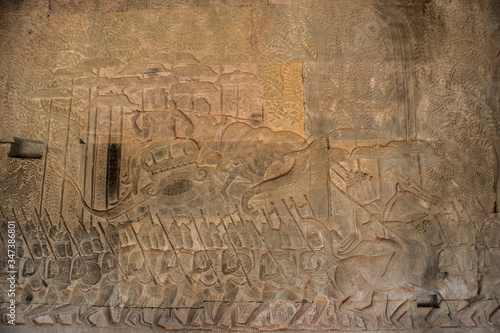 A fresco. Angkor-wat. Cambodia.